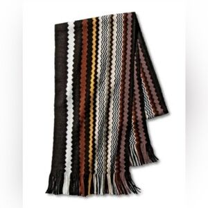 NWT MISSONI FOR TARGET ZIG ZAG WINTER SCARF  FRINGE DETAIL